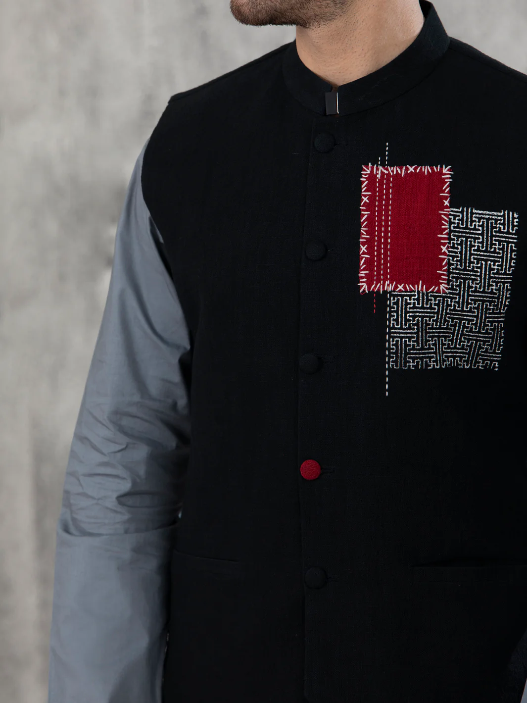 Black Blended Waistcoat - AL-WC-414 - Image 3