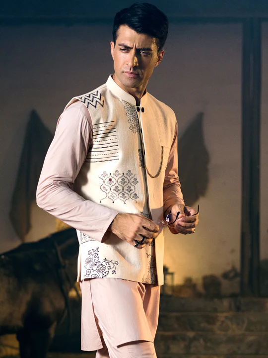 Off White Blended Waistcoat - AL-WC-415 - Image 7