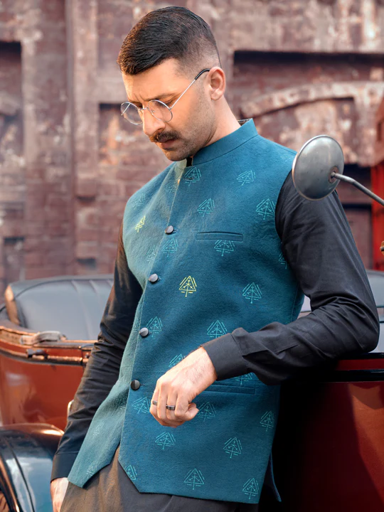 Bottle Green Blended Waistcoat - AL-WC-417 - Image 5