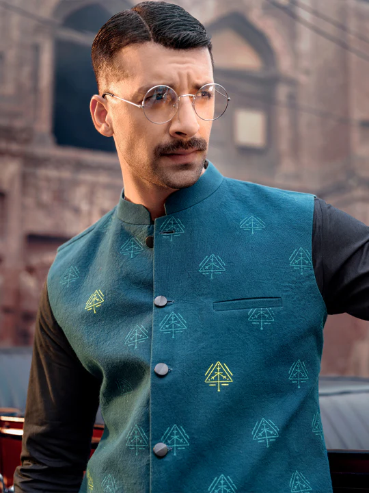 Bottle Green Blended Waistcoat - AL-WC-417 - Image 6