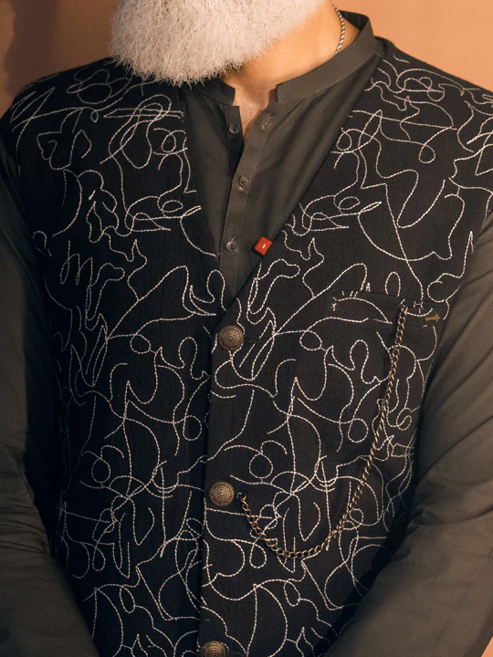 Black Blended Waistcoat - AL-WC-418 - Image 7