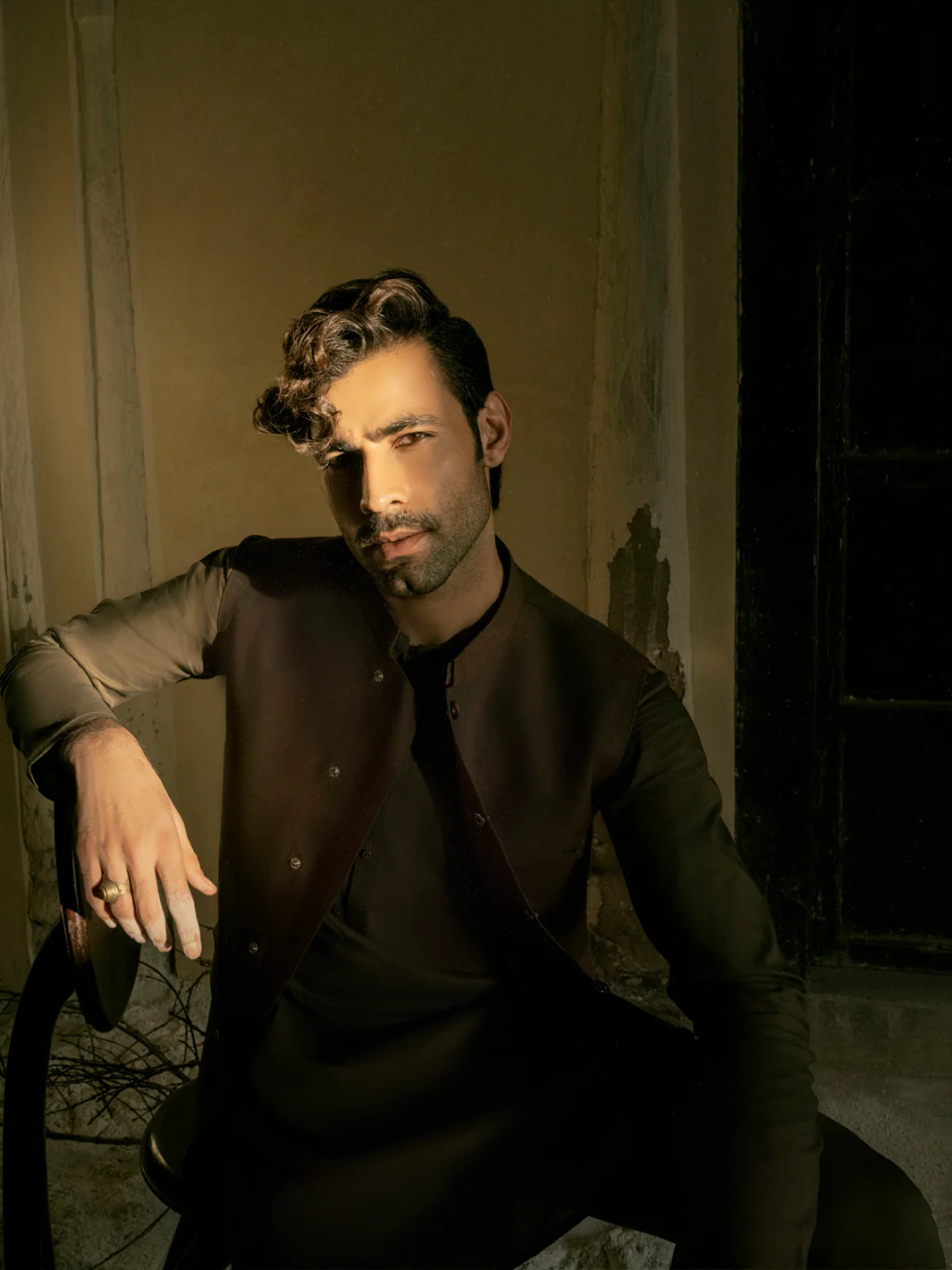 Brown Linen Waistcoat - AL-WC-422 - Image 3