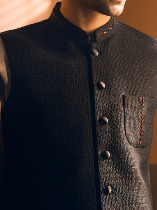 Black Blended Waistcoat - AL-WC-444 - Image 7