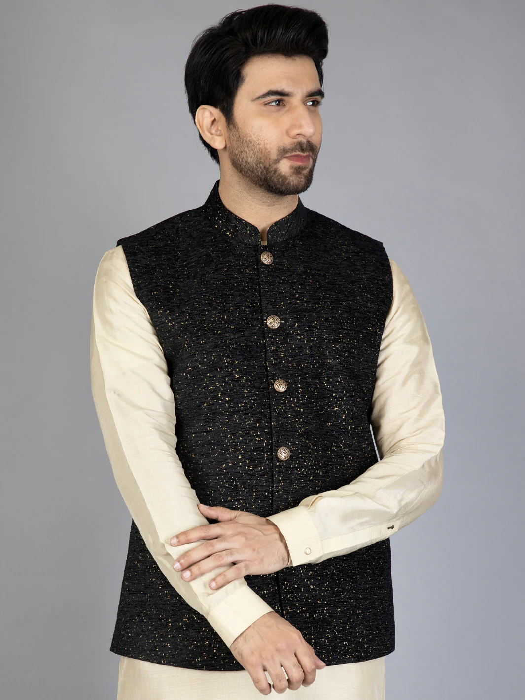 Black Blended Waistcoat - AL-WC-446 - Image 2