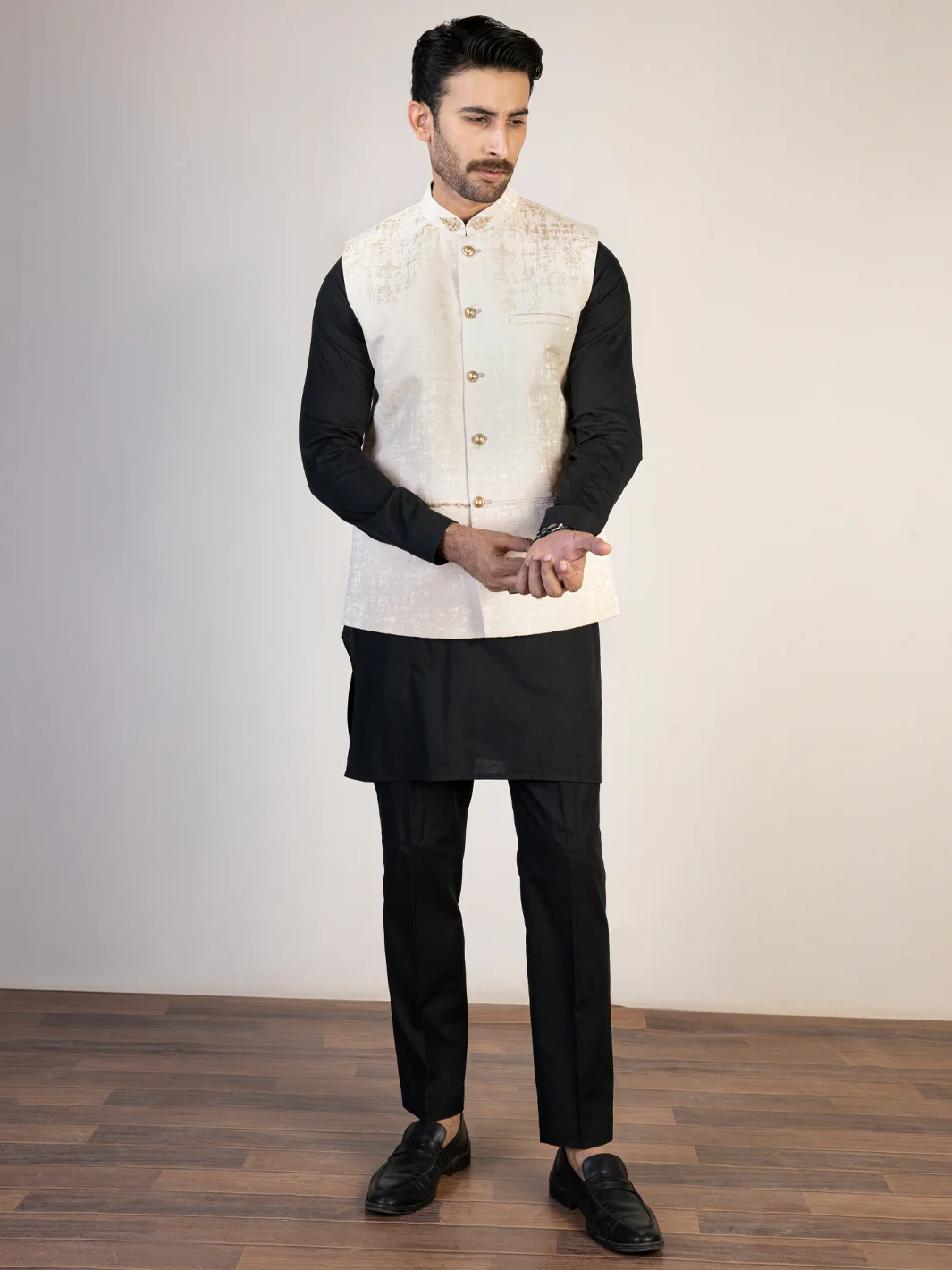 Cream Blended Waistcoat - AL-WC-450