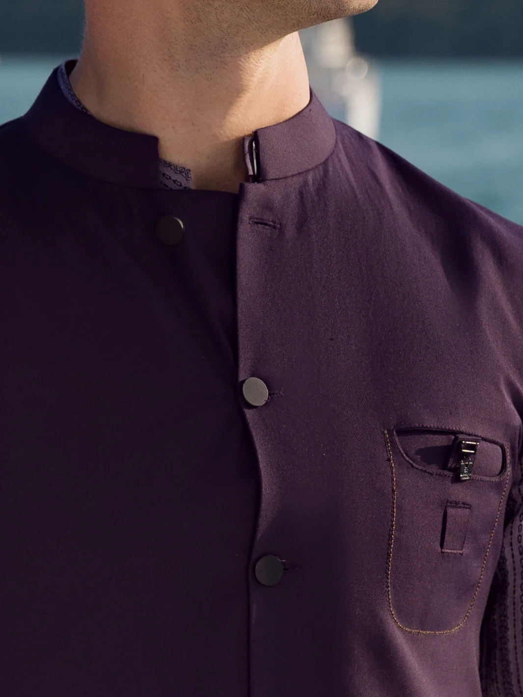 Purple Blended Waistcoat - AL-WC-456 - Image 3
