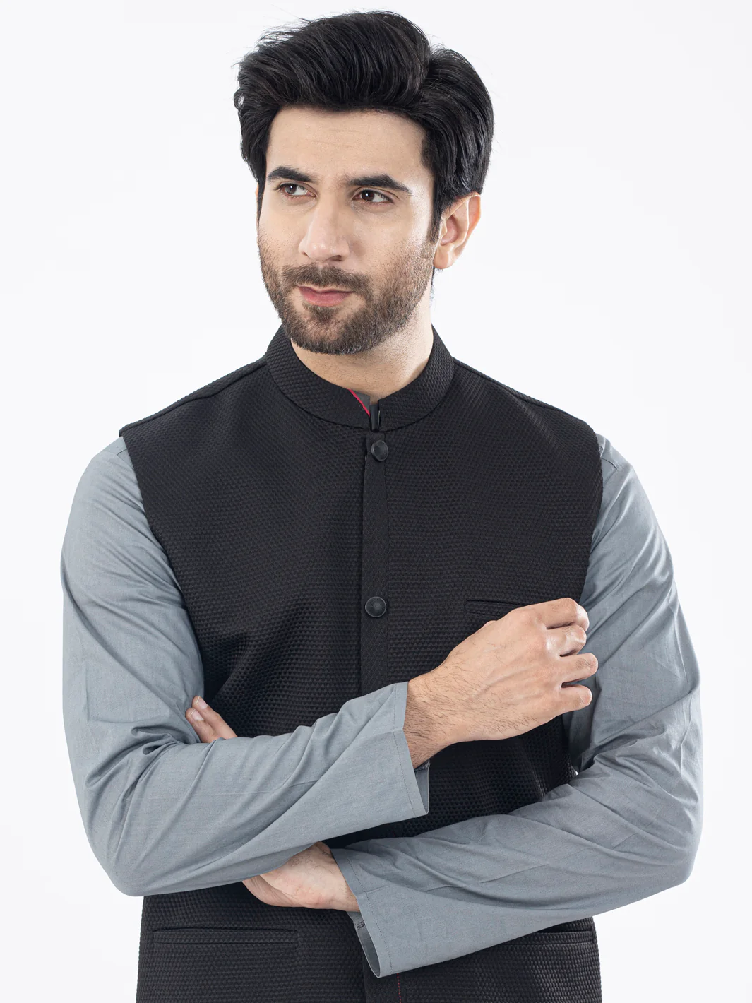 Black Blended Waistcoat - AL-WC-458 - Image 2