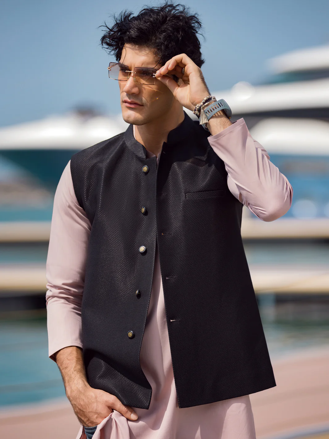 Black Blended Waistcoat - AL-WC-460 - Image 2