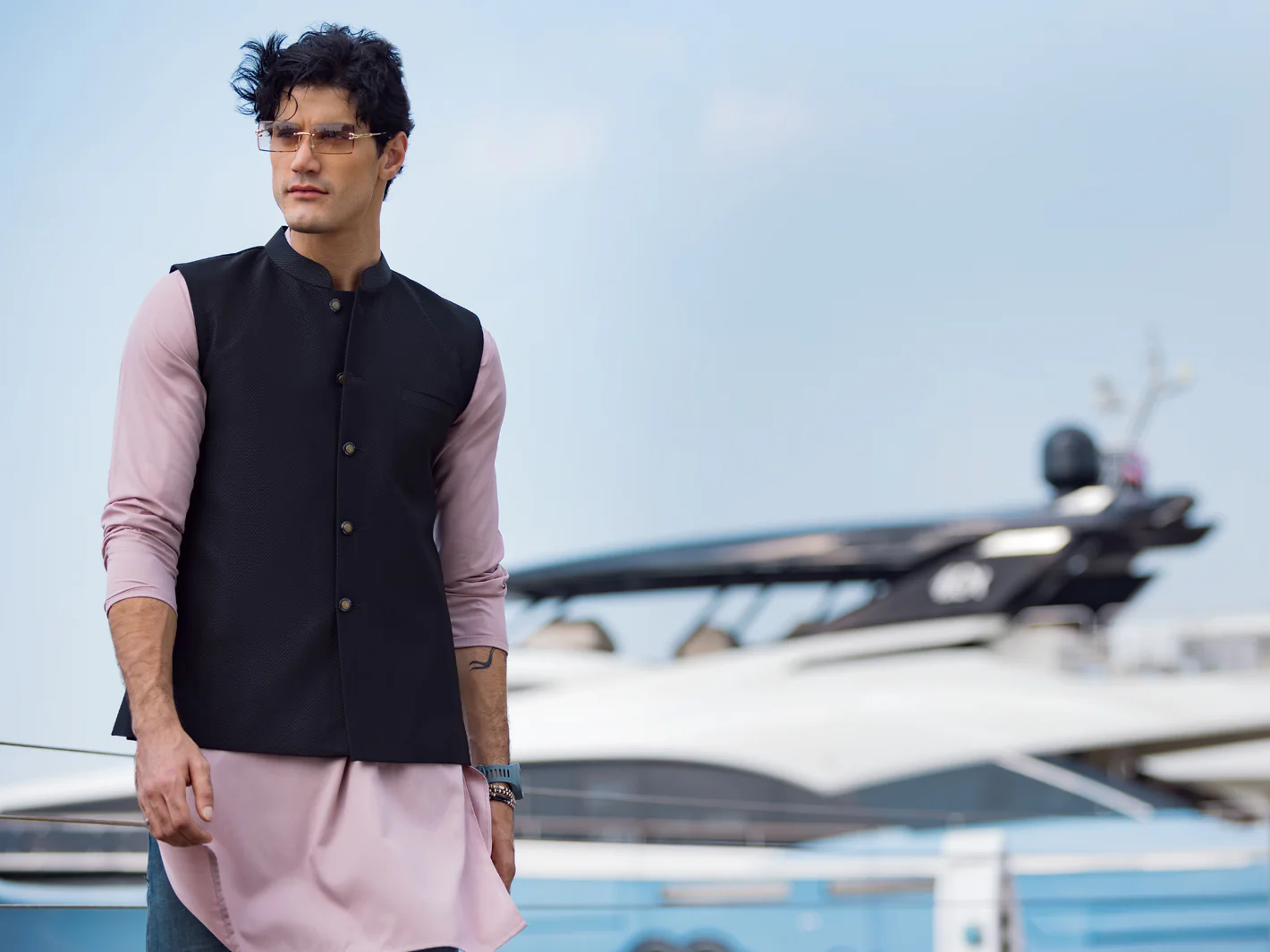 Black Blended Waistcoat - AL-WC-460 - Image 3