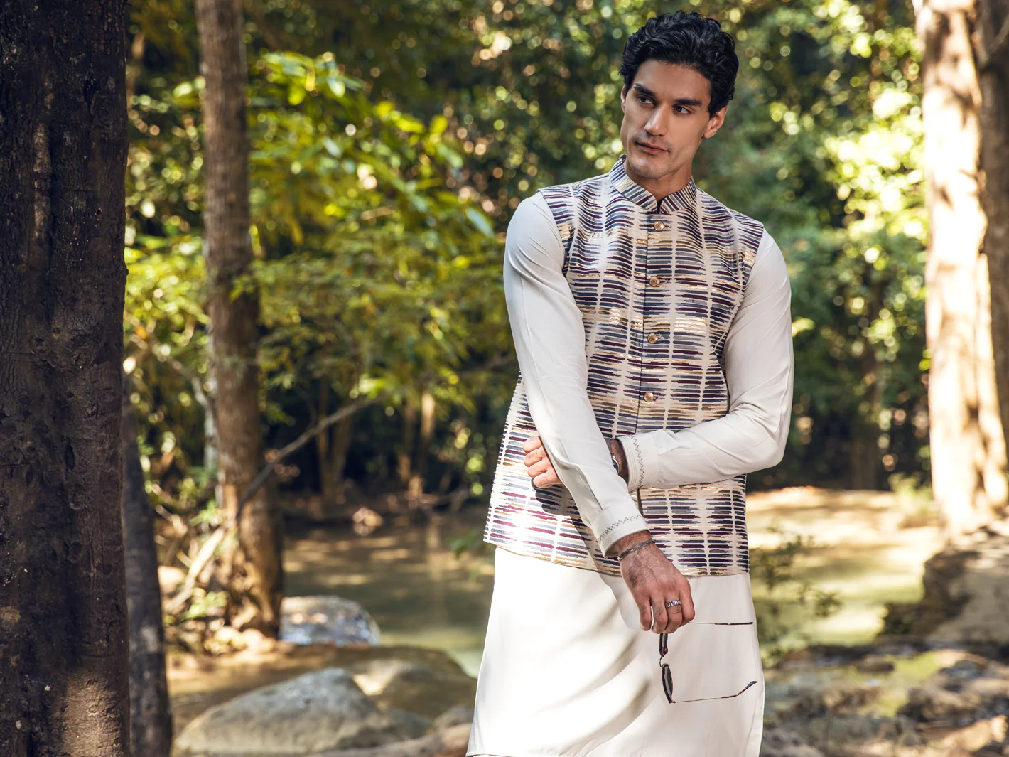 Off White Blended Waistcoat - AL-WC-464 - Image 4