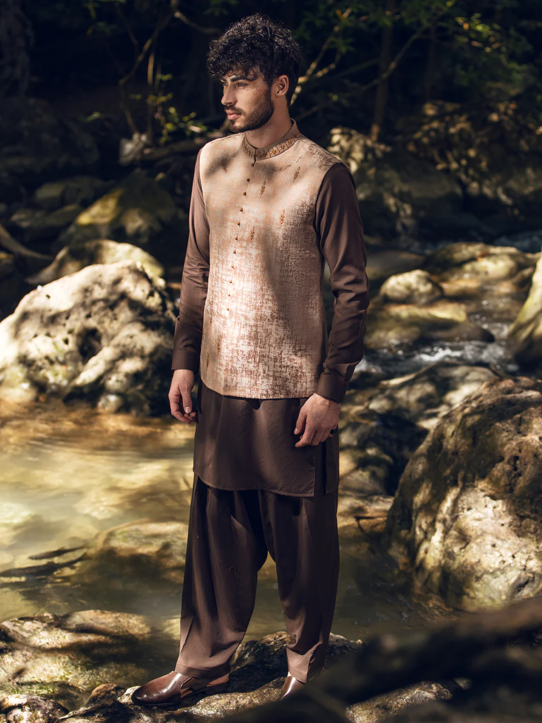 Brown Blended Waistcoat - AL-WC-467