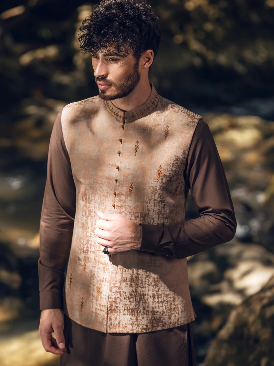 Brown Blended Waistcoat - AL-WC-467 - Image 2