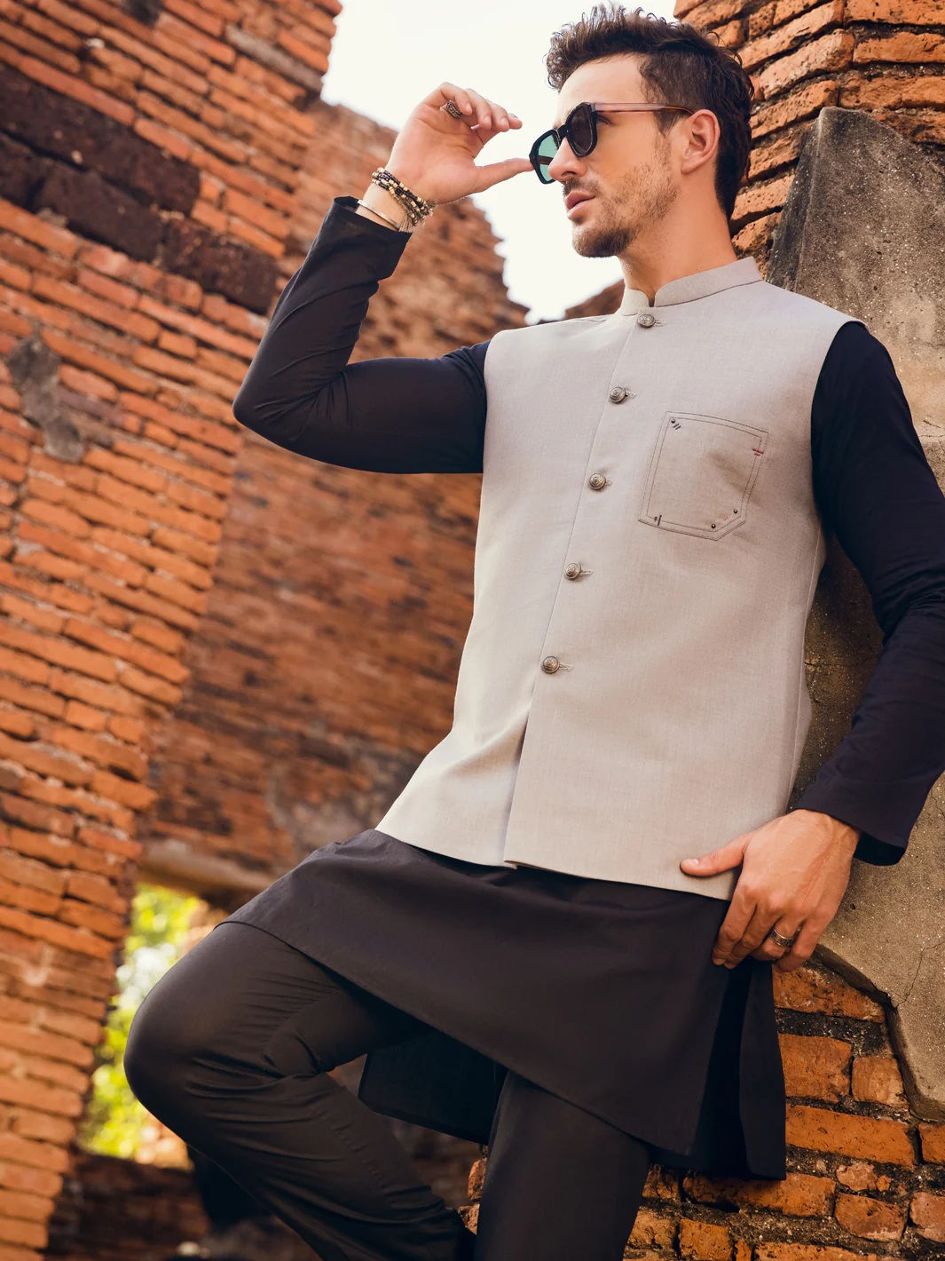 Grey Blended Waistcoat - AL-WC-480 - Image 2