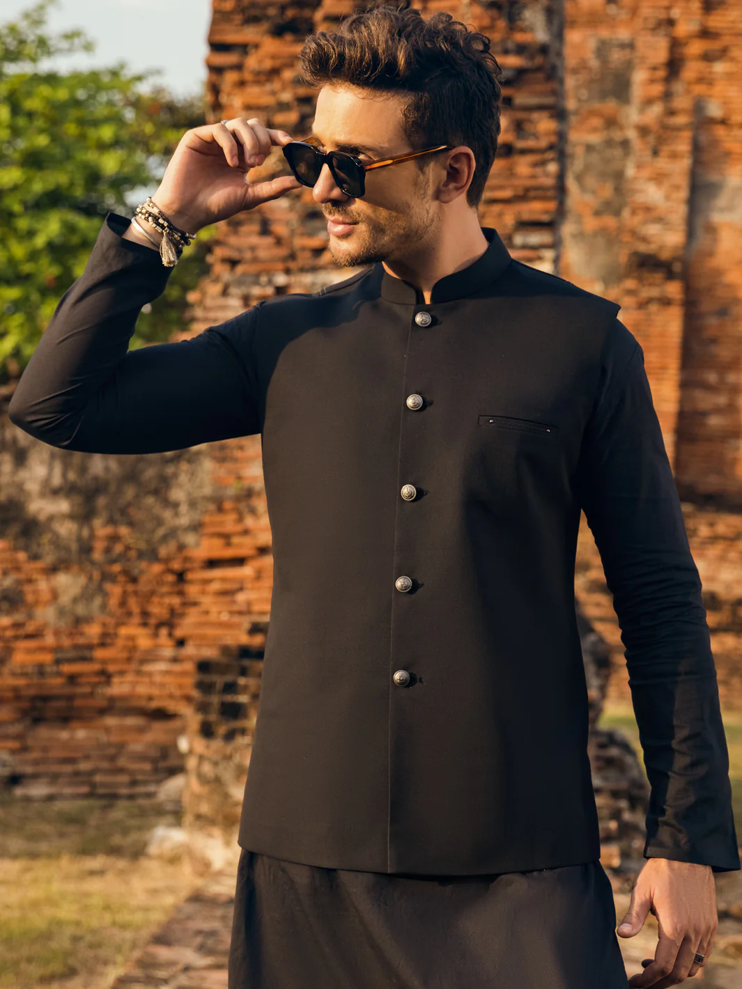 Black Blended Waistcoat - AL-WC-482 - Image 4