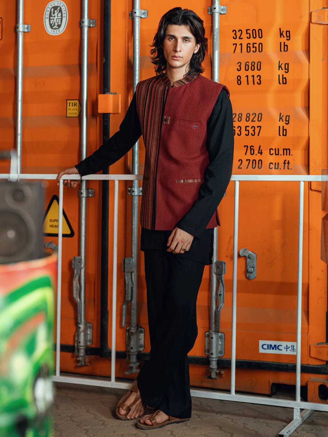 Maroon Formal Waistcoat - AL-WC-495 - Image 2