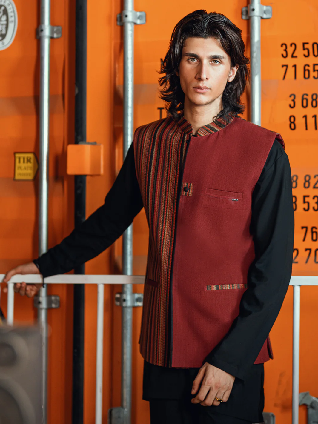 Maroon Formal Waistcoat - AL-WC-495 - Image 3