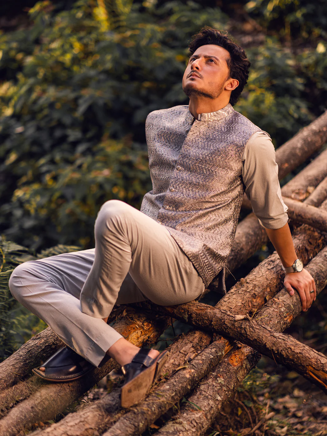 Silver Blended Waistcoat - AL-WC-503 - Image 2