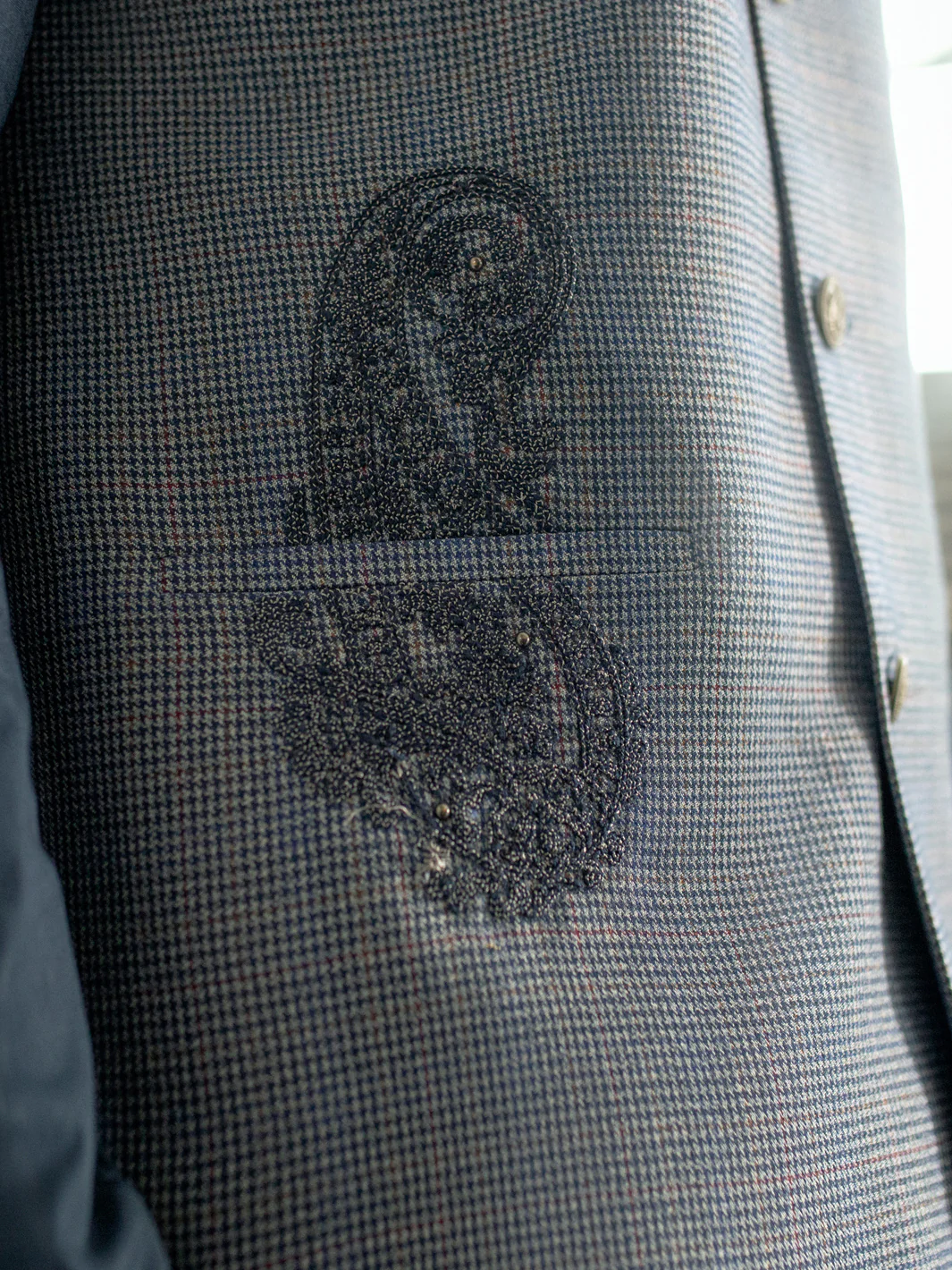 Blue Blended Waistcoat - AL-WC-504 - Image 3