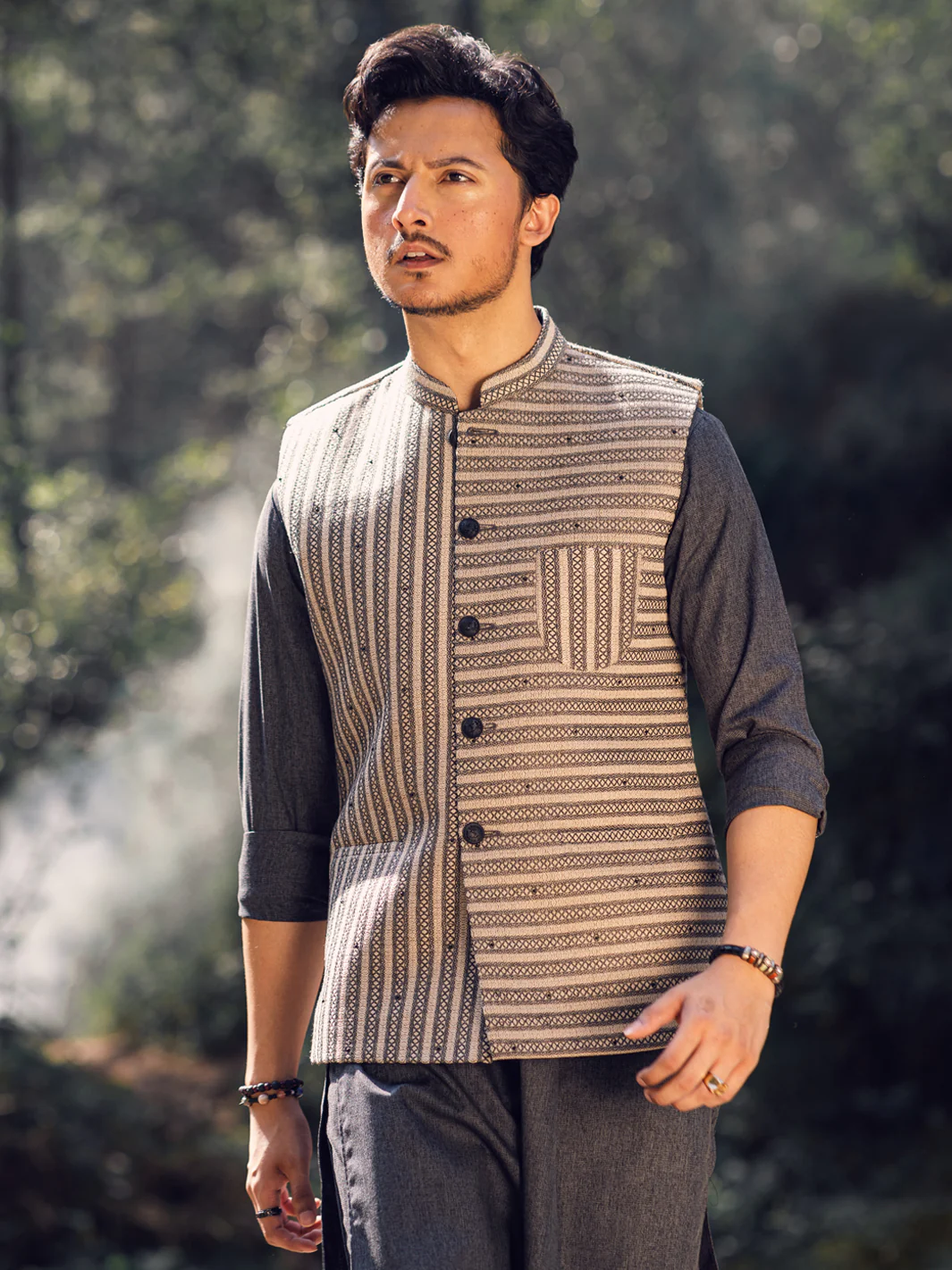 Grey Blended Waistcoat - AL-WC-518 - Image 3