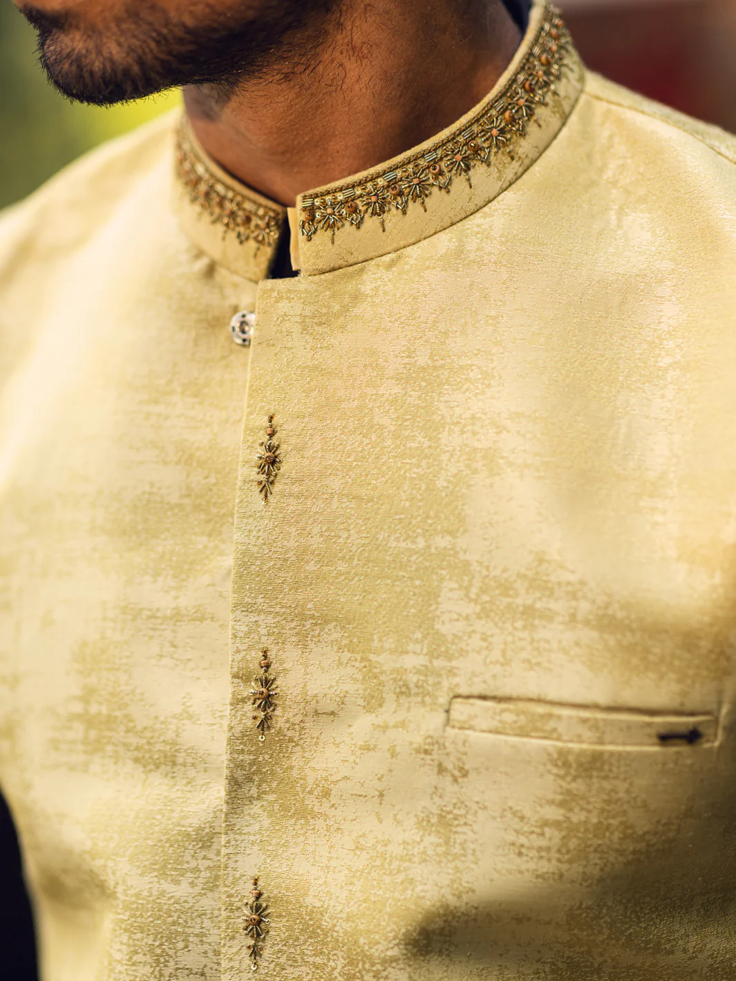 Pistachio Green Blended Waistcoat - AL-WC-519 - Image 3