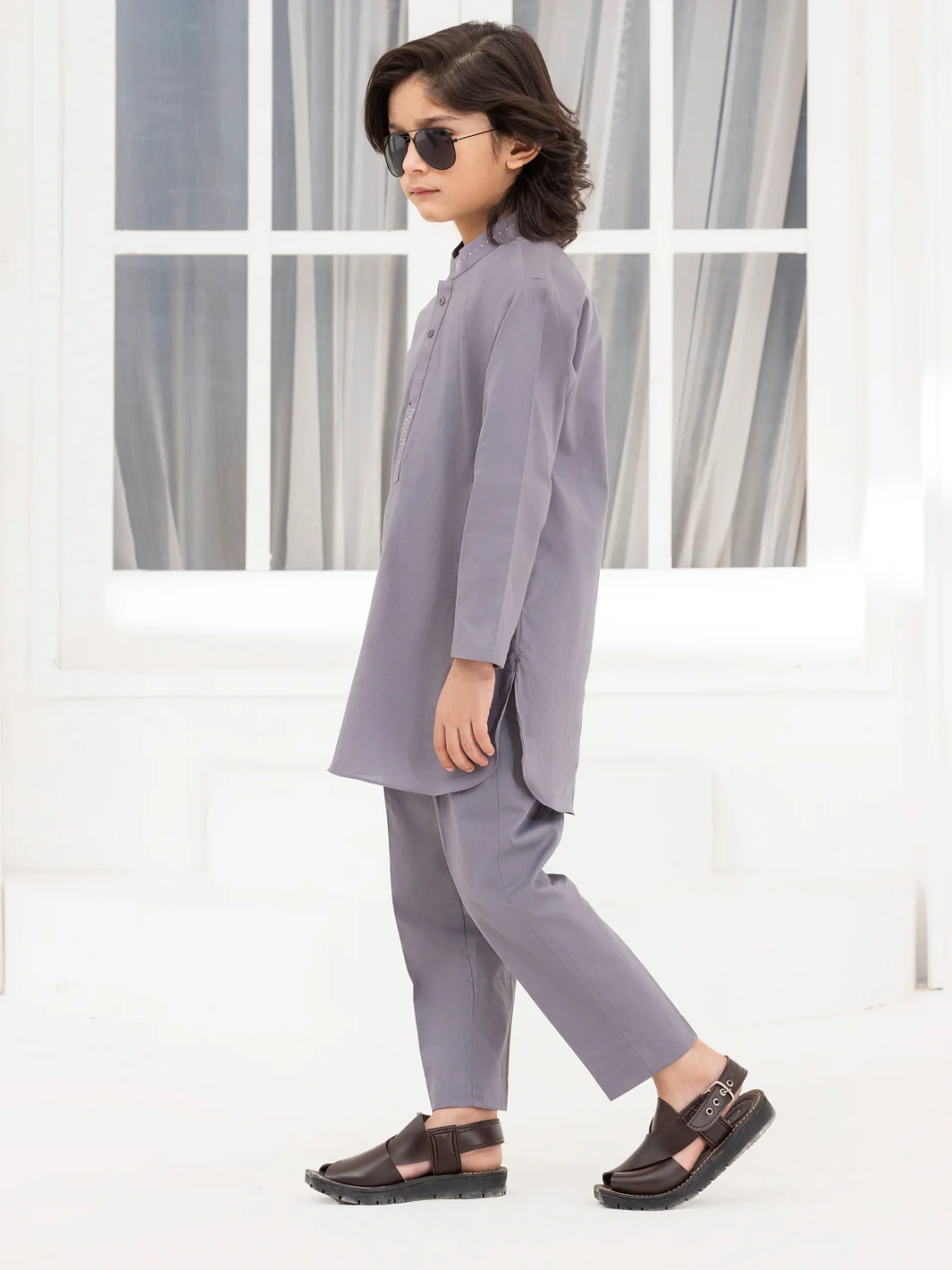 Purple Blended Kurta Trouser - ALBY-KT-009 - Image 2