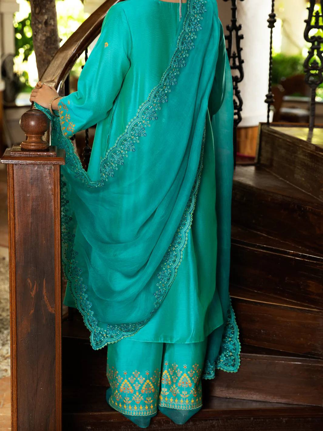 Sea Green Modal 2 Piece Stitched - ALCR-2PS-LKS-1074 - Image 2