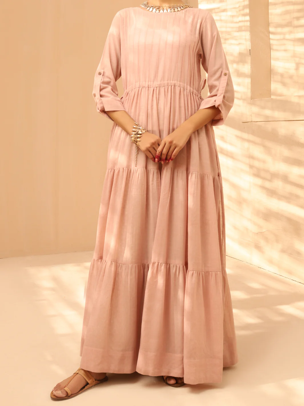 Pink Linen Tunic - ALCR-LK-1018