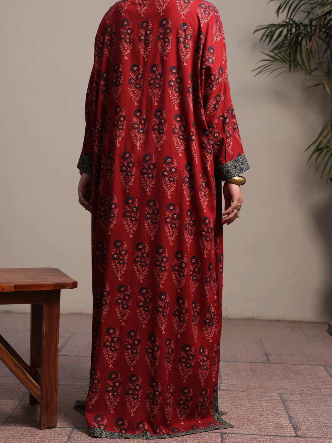 Maroon Linen Tunic - ALCR-LK-1058 - Image 2