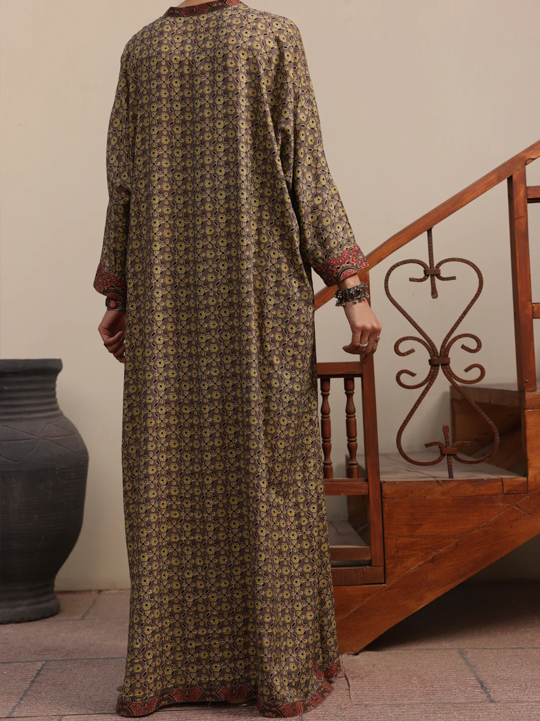Mehndi Green Linen Tunic - ALCR-LK-1059 - Image 2