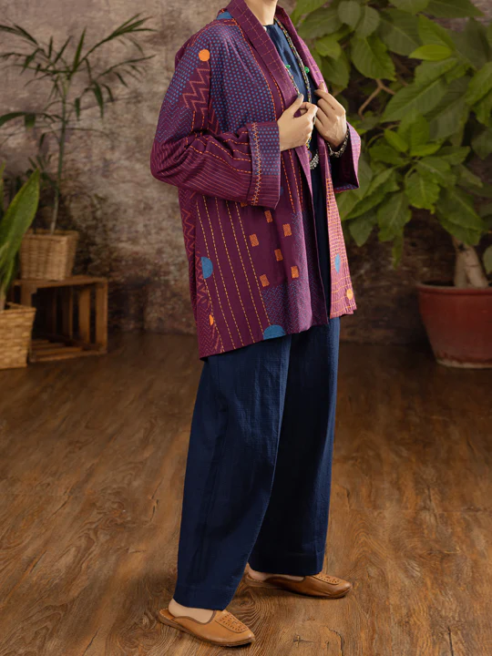 Magenta Linen Tunic - ALCR-LK-1094 - Image 3