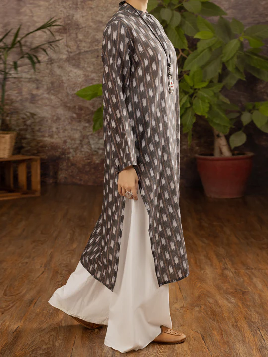 Grey Linen Tunic - ALCR-LK-1104 - Image 3