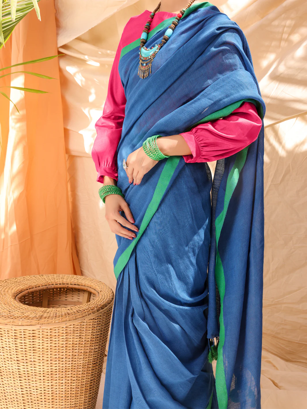 Blue Comrade Saree - ALCR-SR-1001 - Image 2