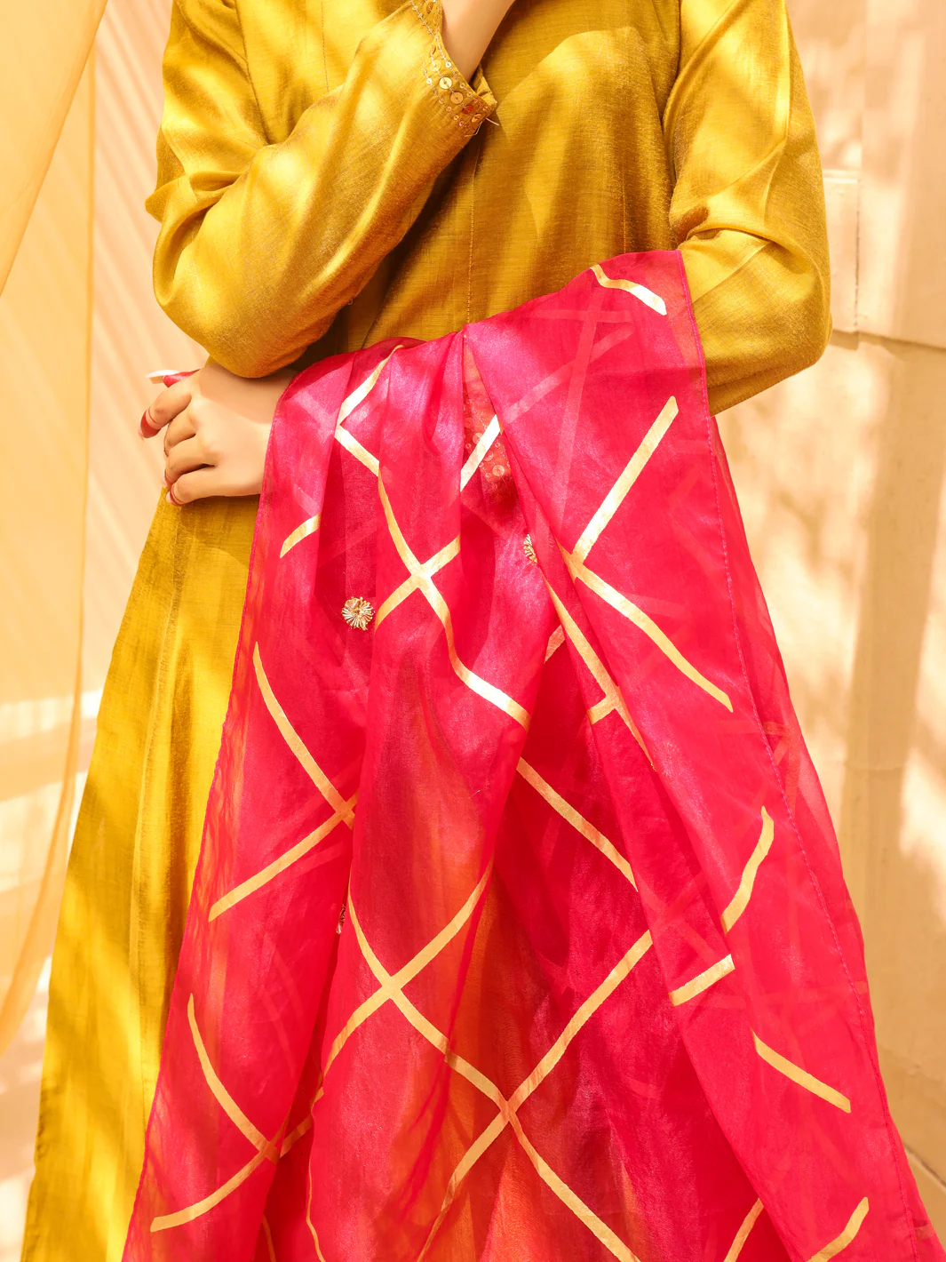 Pink Women Stole - ALCR-ST-1028