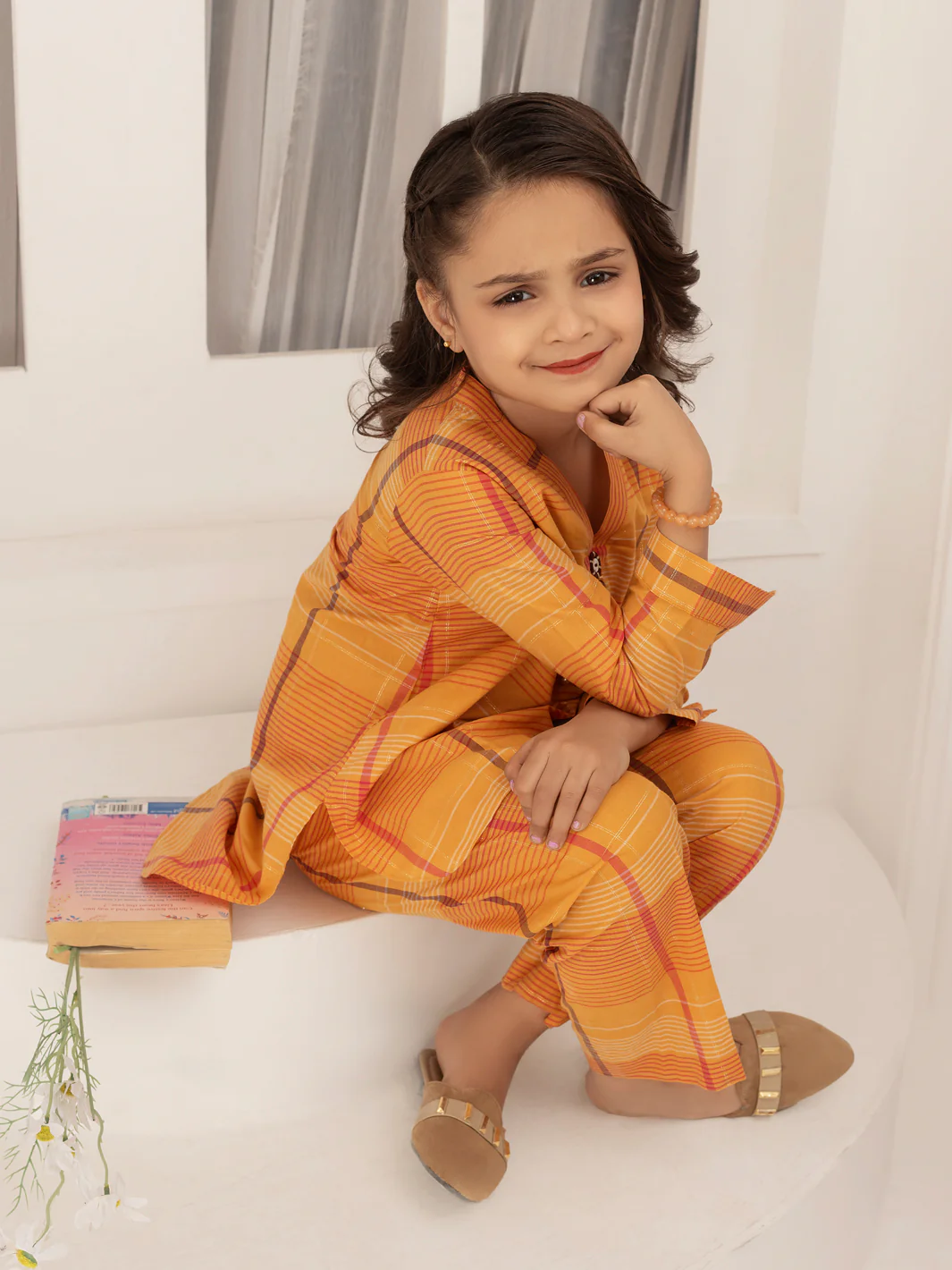 Mustard Yarn Dyed 2 Piece Stitched - ALGR-2PS-LKS-1007 - Image 3