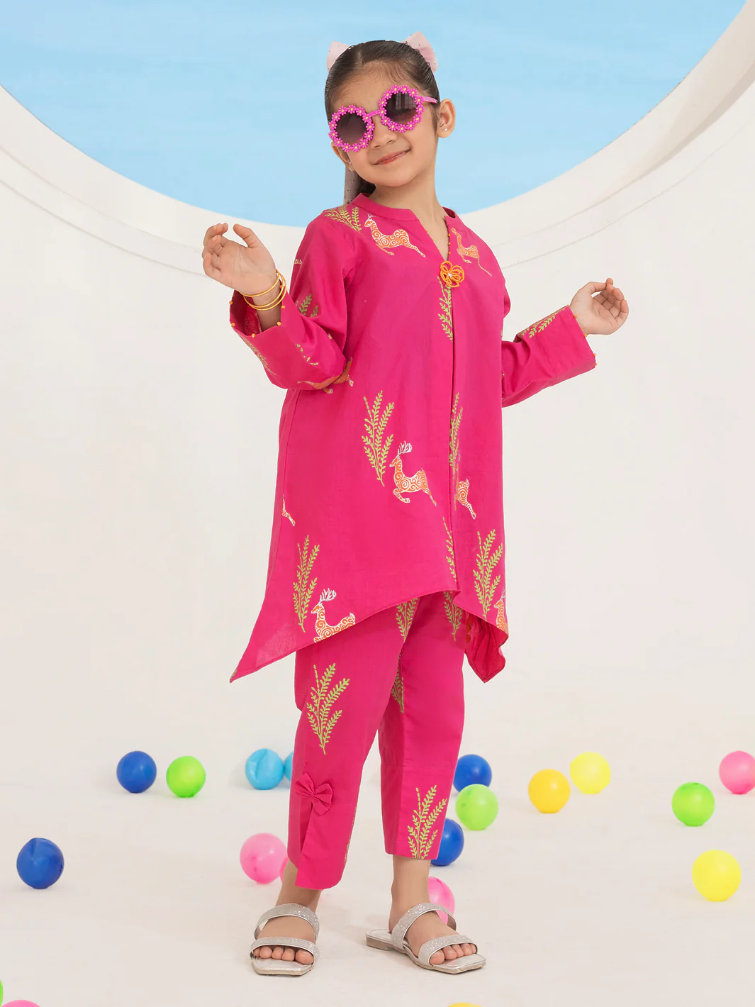 Pink Yarn Dyed 2 Piece Stitched - ALGR-2PS-LKS-1013