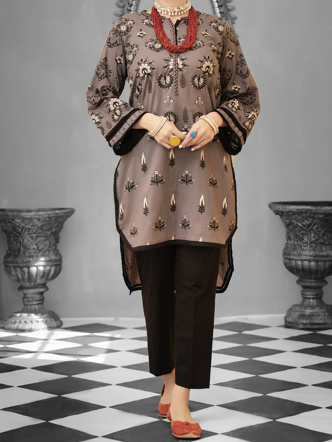 Grey Cambric 2 Piece Unstitched - ALP-1033