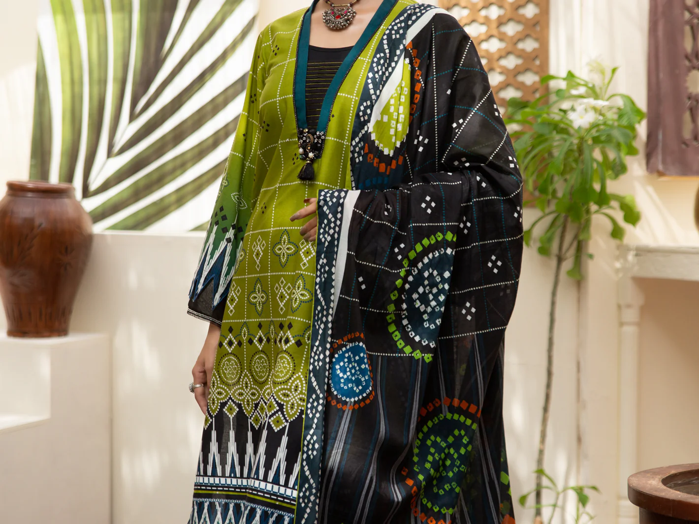 Green Cambric 2 Piece Unstitched - ALP-2PS-1211 - Image 4