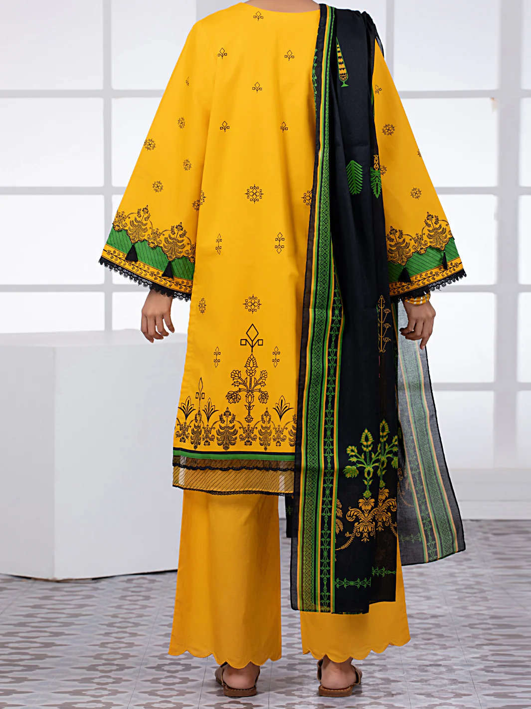 Mustard Lawn 2 Piece Unstitched - ALP-2PS-1445A - Image 2