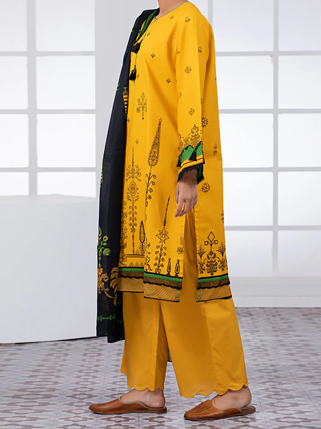 Mustard Lawn 2 Piece Unstitched - ALP-2PS-1445A - Image 5