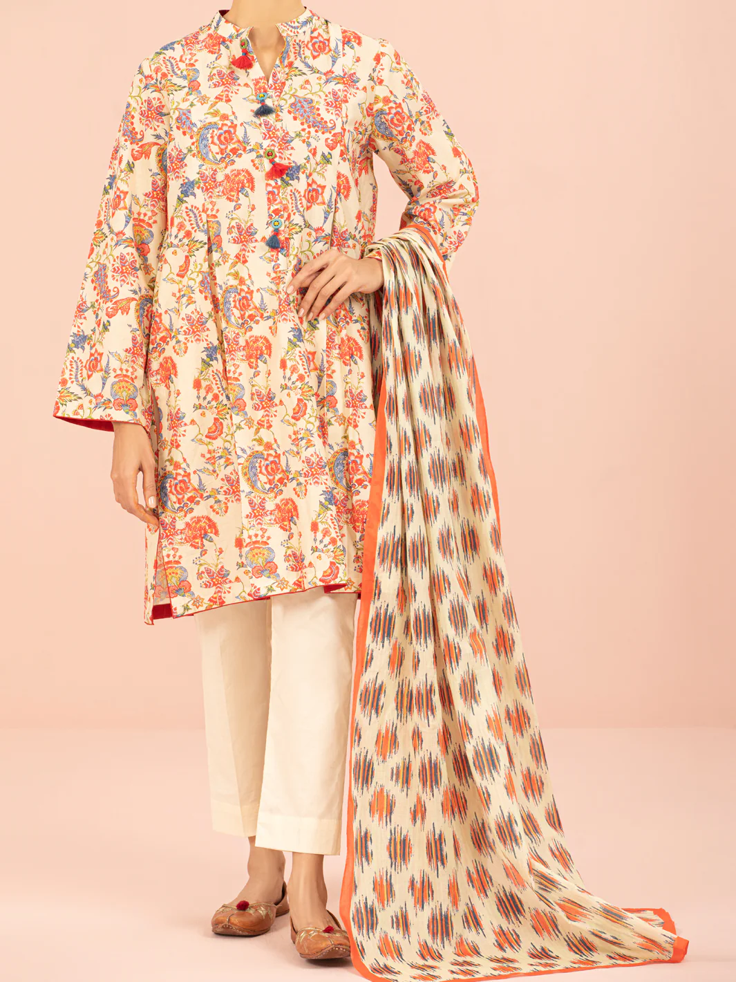 Multicolor Lawn 2 Piece Unstitched - ALP-2PS-1557 - Image 3