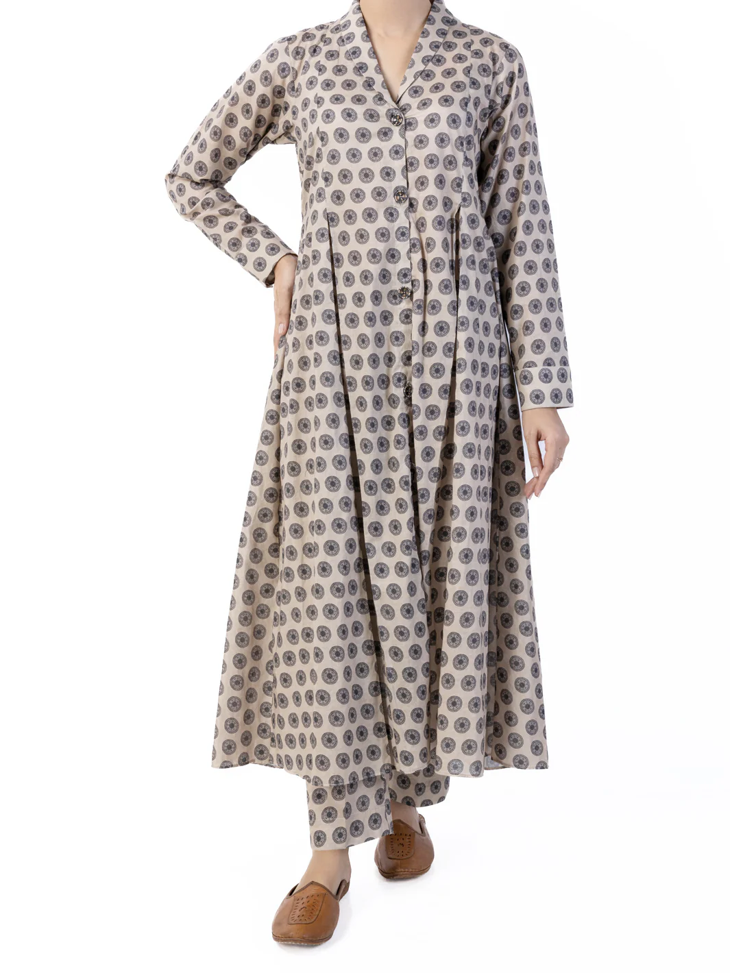 Beige Lawn 2Pc Unstitched - ALP-2PS-1739