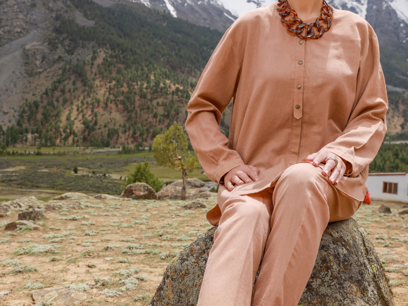 Brown 2 Twill Piece Stitched - ALP-2PS-LKS-1462 - Image 3