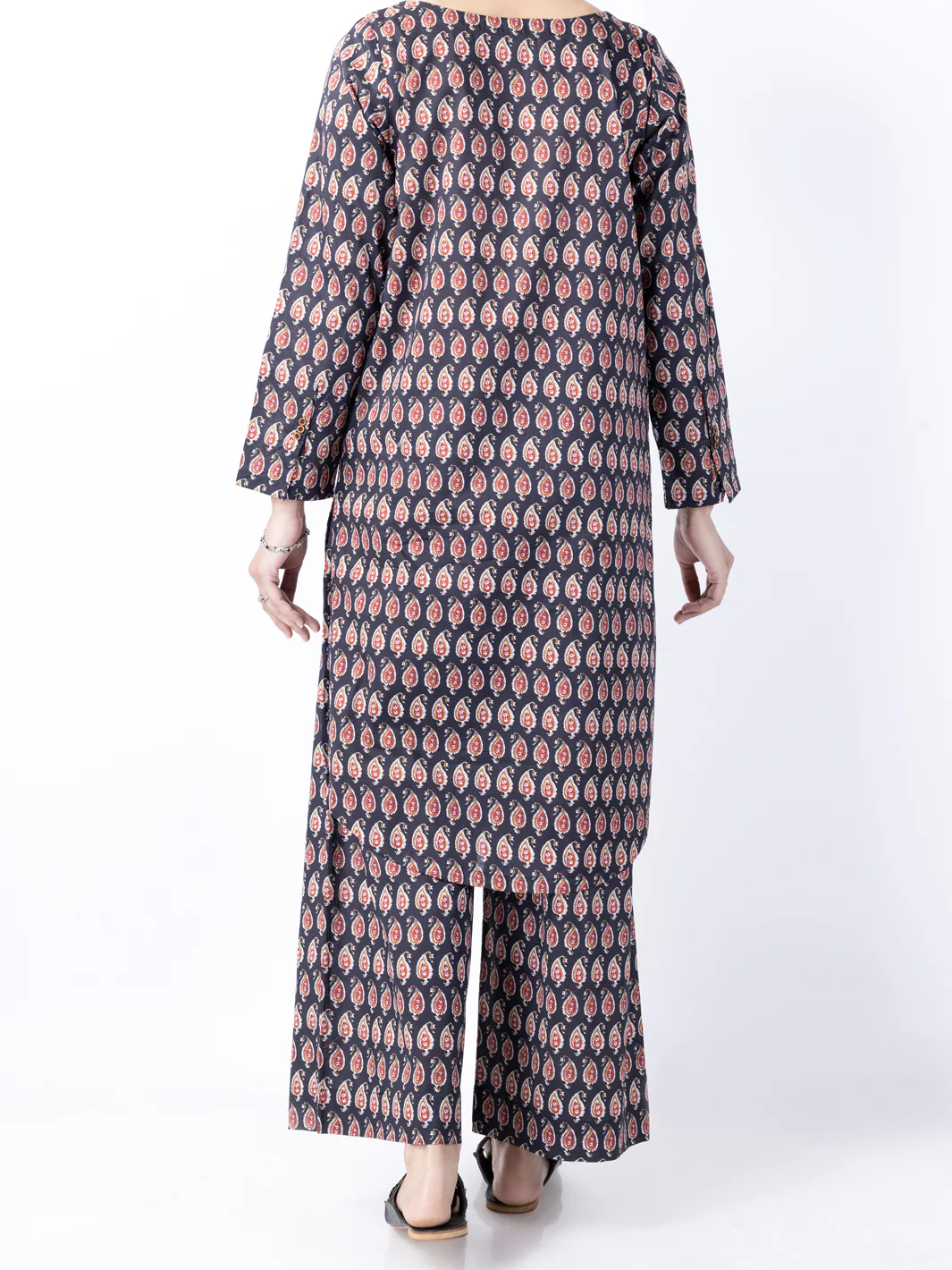 Black Lawn 2Pc Stitched - ALP-2PS-LKS-1743 - Image 2