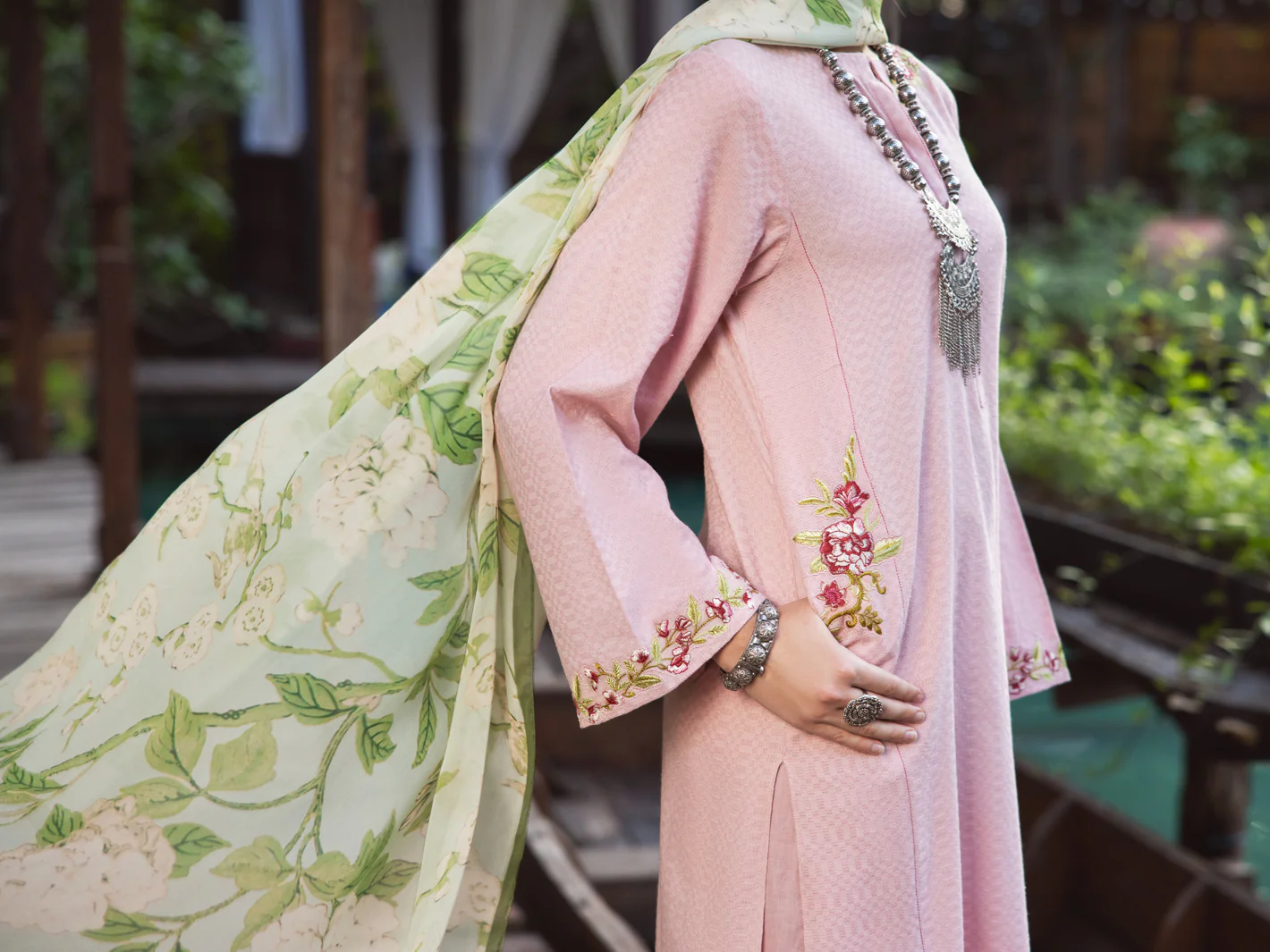 Light Pink Dobby 2 Piece Stitched - ALP-2PS-LKS-1830 - Image 3