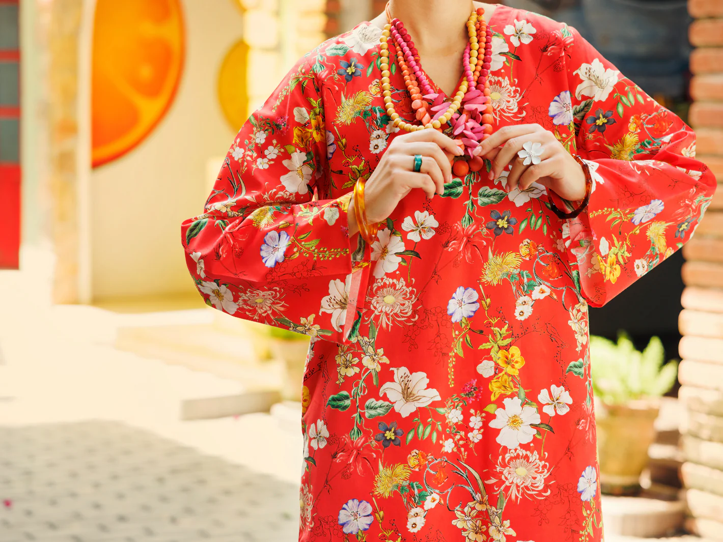 Orange Lawn 2 Piece Stitched - ALP-2PS-SLKS-2094 - Image 4