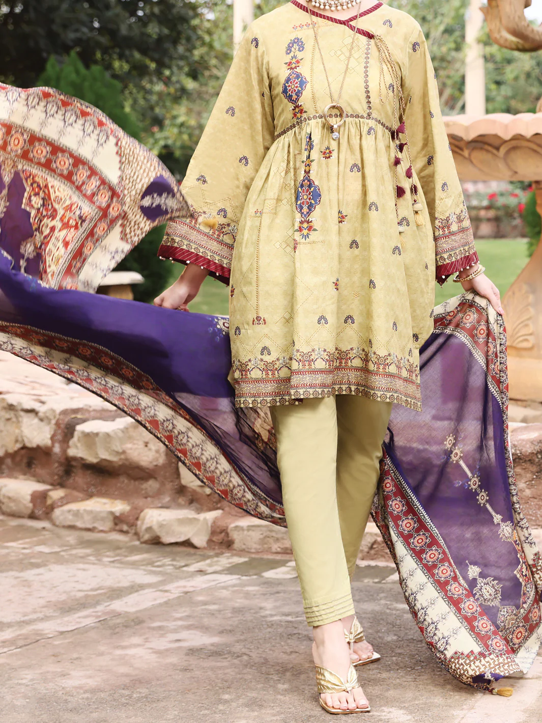Khaki Lawn 3 Piece Unstitched - ALP-3PS-1040