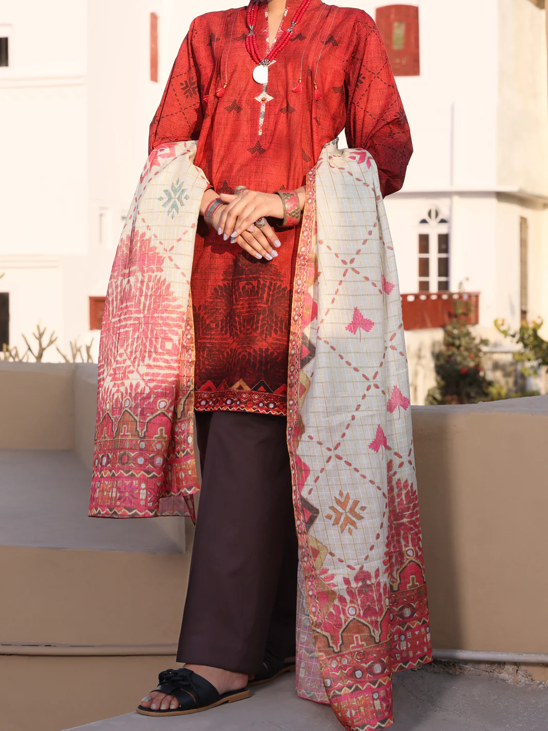 Maroon Lawn 3 Piece Unstitched - ALP-3PS-1118