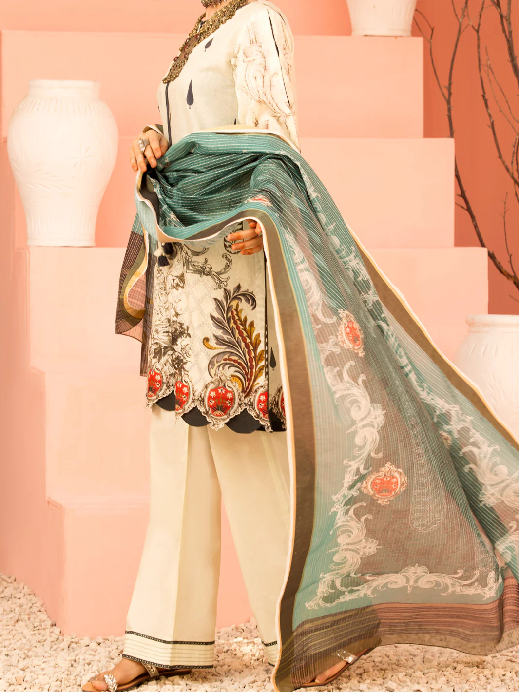Ivory Lawn 3 Piece Stitched - ALP-3PS-1139 - Image 3