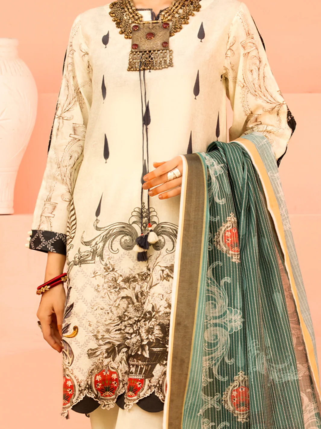 Ivory Lawn 3 Piece Stitched - ALP-3PS-1139 - Image 4