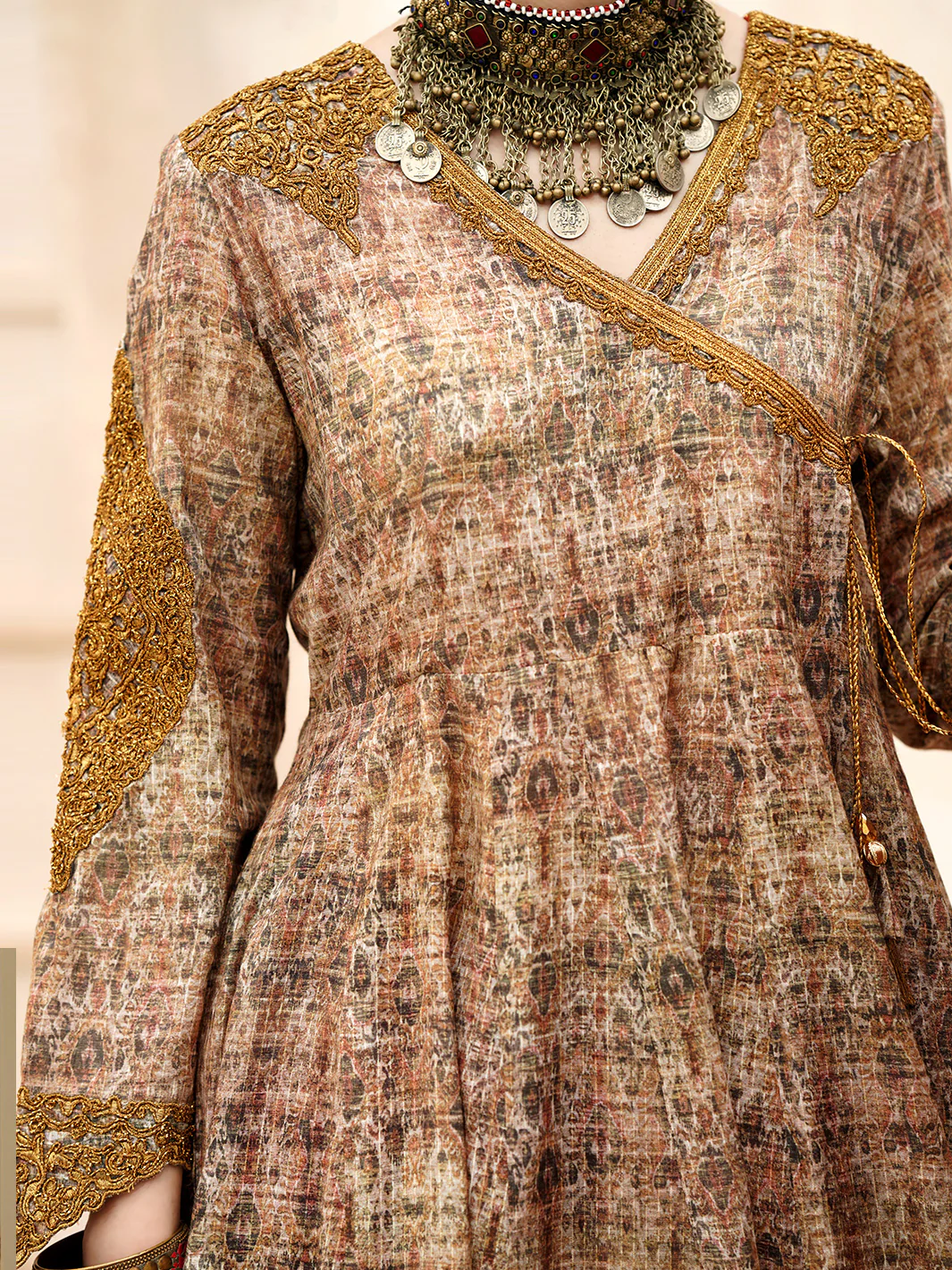 Beige Jacquard 3 Piece Stitched - ALP-3PS-1166 - Image 4